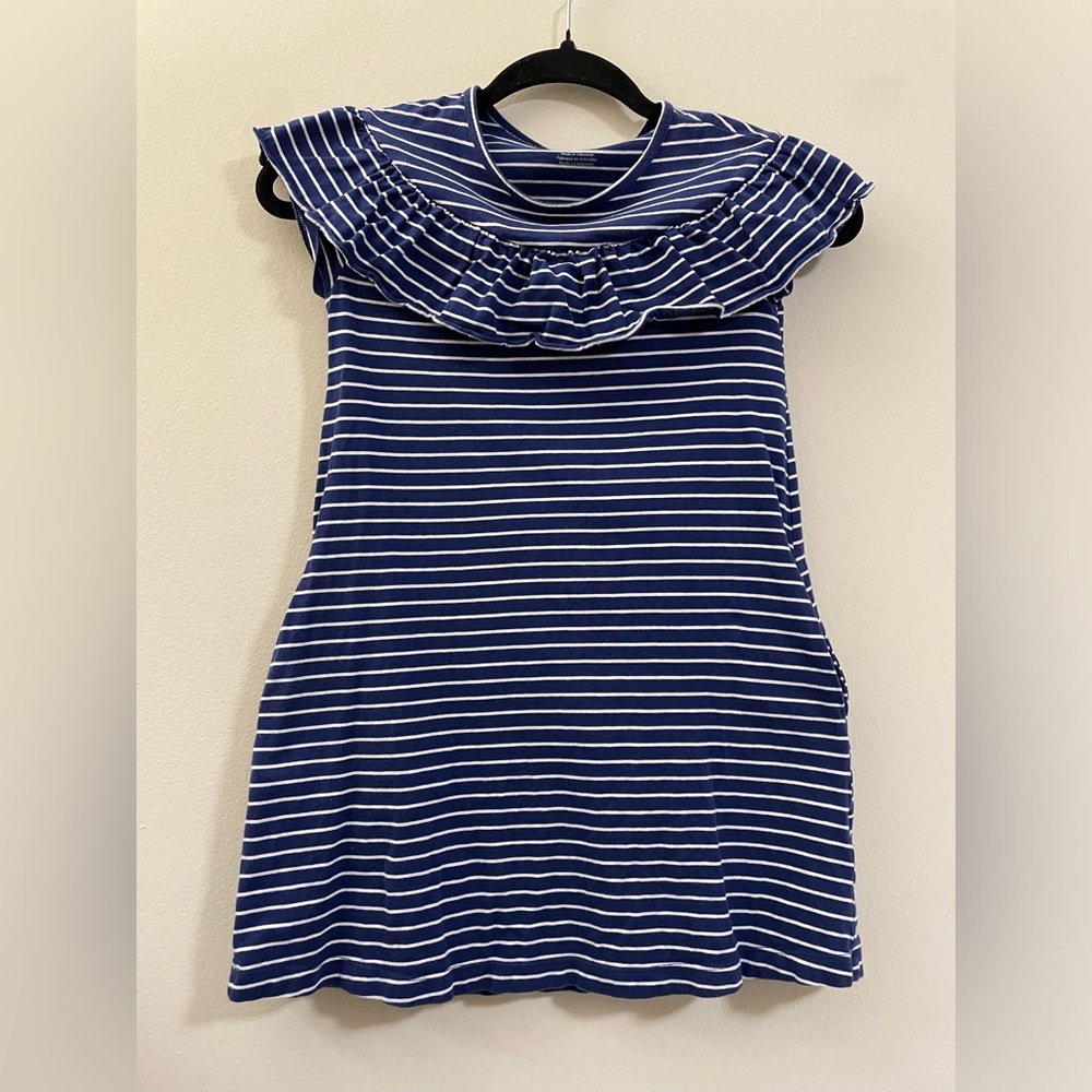 Adorable Girls Carter’s Striped‎ Flutter Dress with Pockets - 8